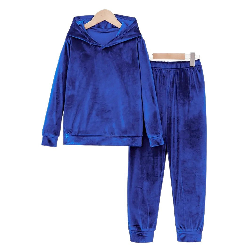 Damen Fleece-Loungewear Set mit Hoodie und elastischen Säumen Stalluxe