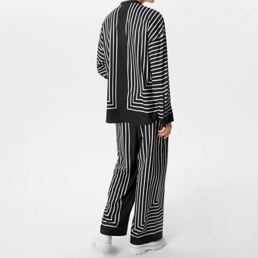Damen Modernes Freizeit-Set mit geometrischem Muster Stalluxe