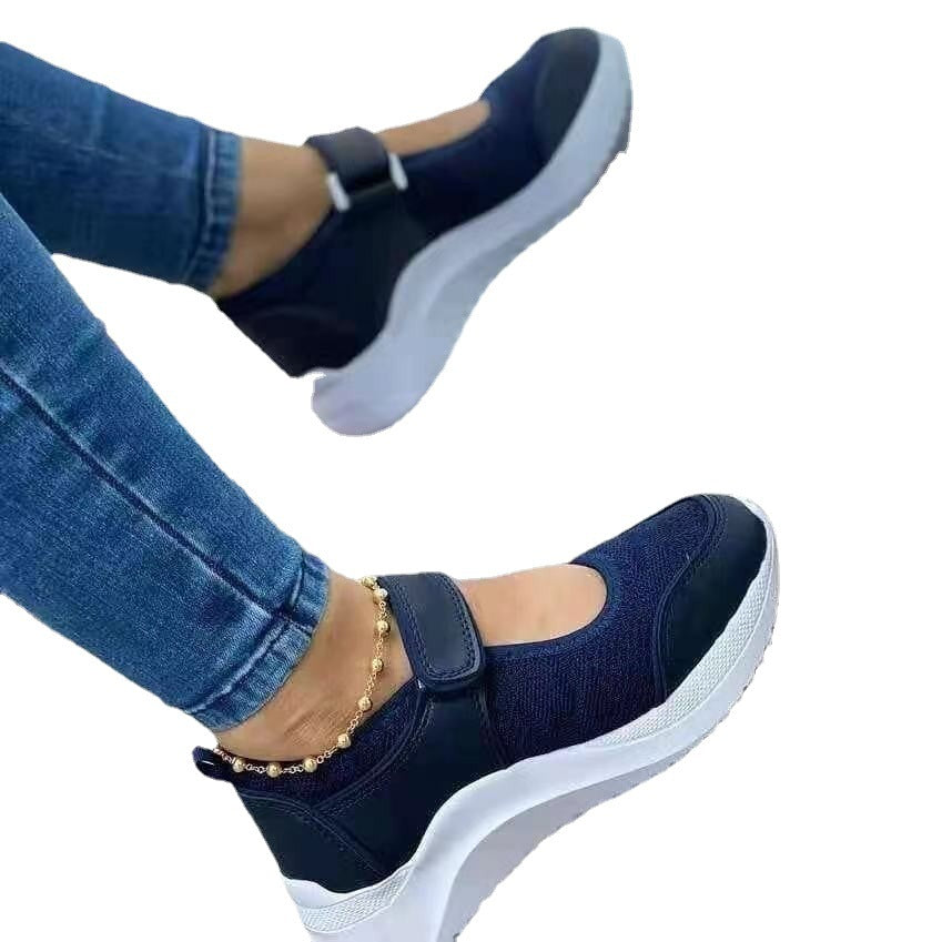 Damen Komfortable Schnür-Sneaker mit elastischem Riemen und atmungsaktiver Oberfläche Stalluxe
