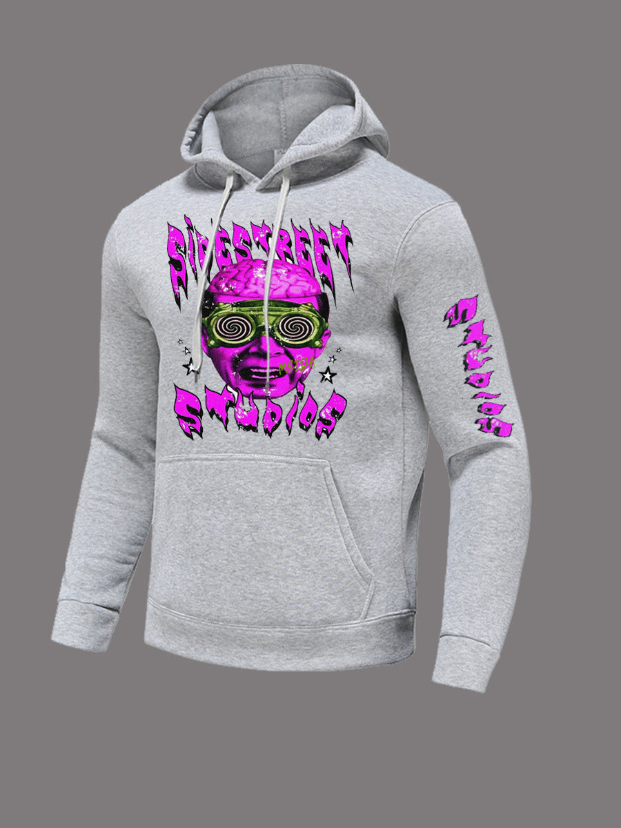 Damen sportlicher Kapuzenpullover mit künstlerischem Grafikdesign Stalluxe