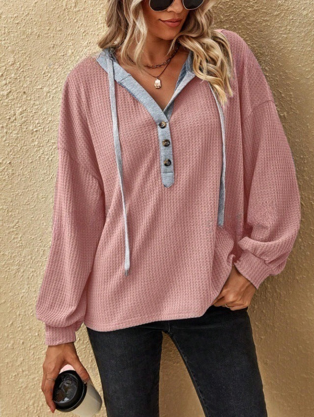 Damen Oversized Pullover mit Knopfleiste Stalluxe