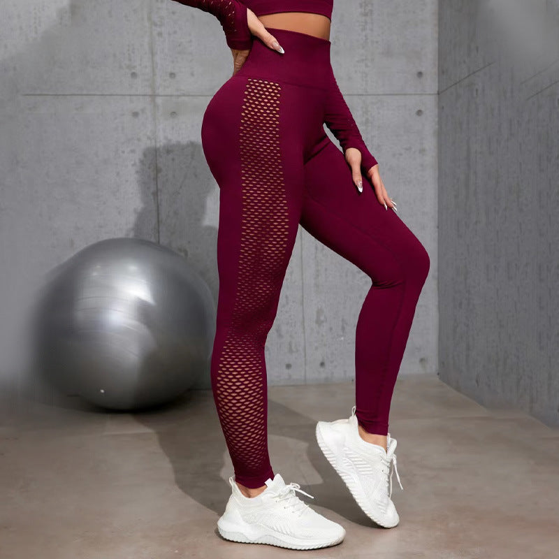 Damen Sportleggings mit Netzdetails und hohem Bund Stalluxe