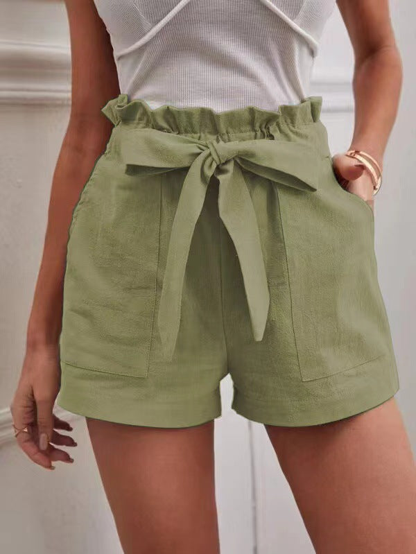 Damen Tailored Shorts mit Krawatte und praktischen Taschen Stalluxe
