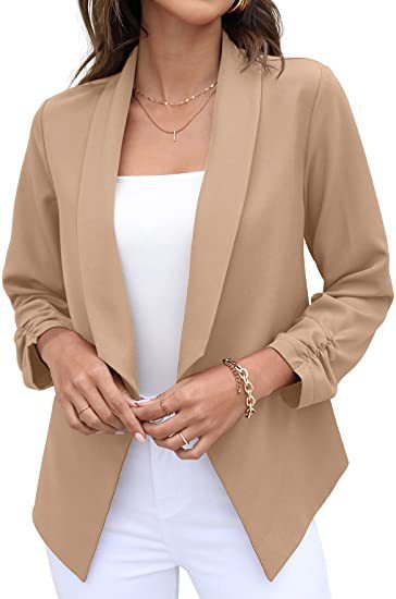 Women's Casual Open Front Blazer Stalluxe