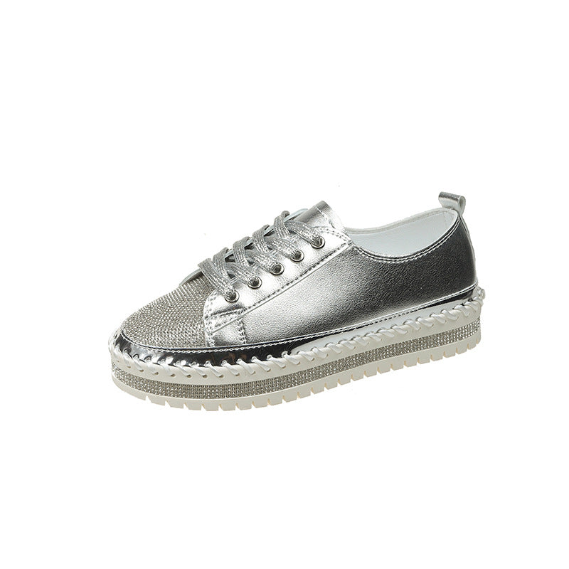 Damen Glitzernde Sportlich Elegante Sneakers Stalluxe