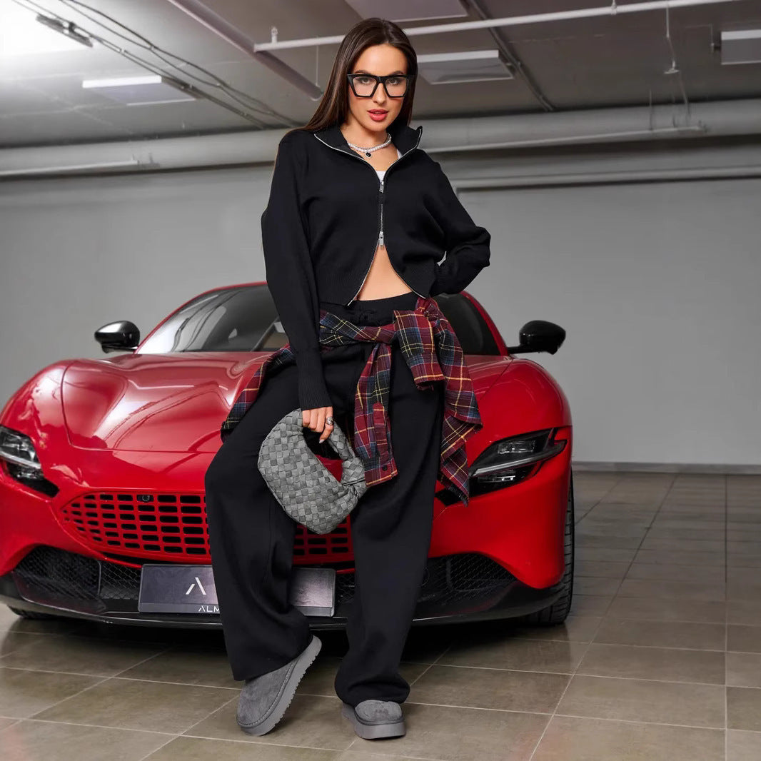 Damen gemütlicher Fleece-Jogginganzug mit eleganter Kapuze und praktischen Taschen Stalluxe