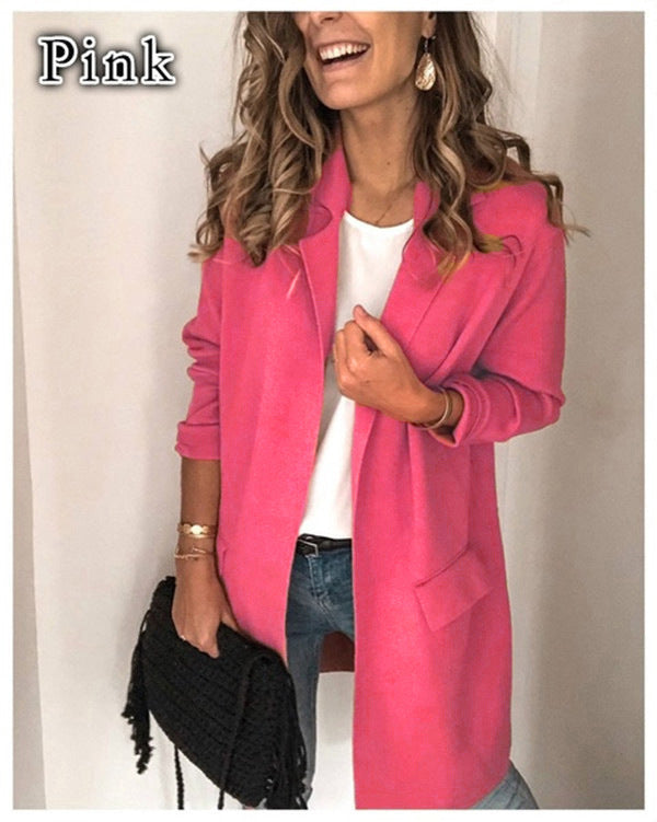 Women's Tailored Open-Front Duster Coat Stalluxe