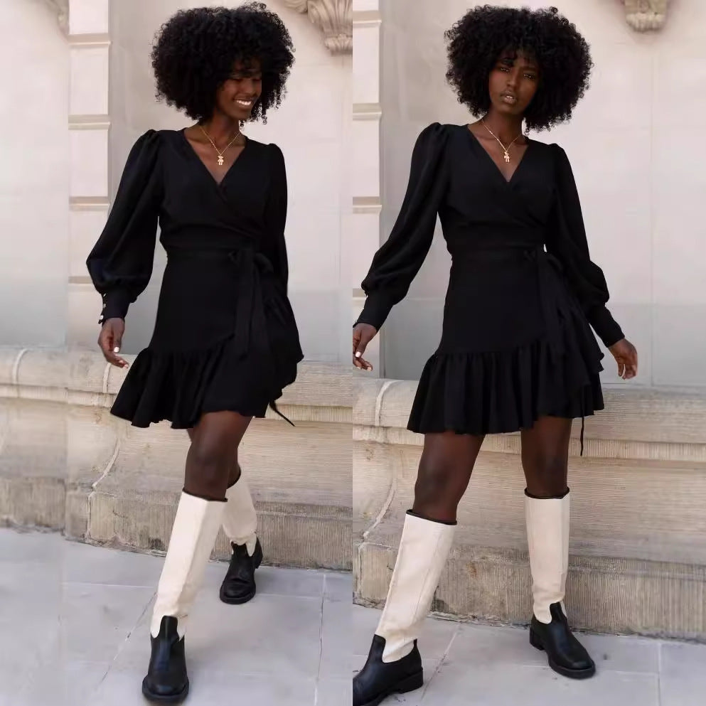 Damen Kurzarmkleid mit Raffungen und tierischem Muster Stalluxe