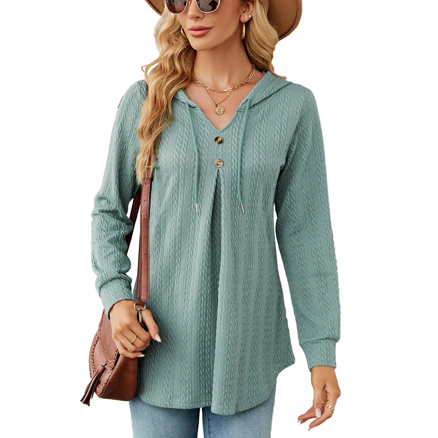 Damen Langarm Hoodie mit strukturiertem Design Stalluxe