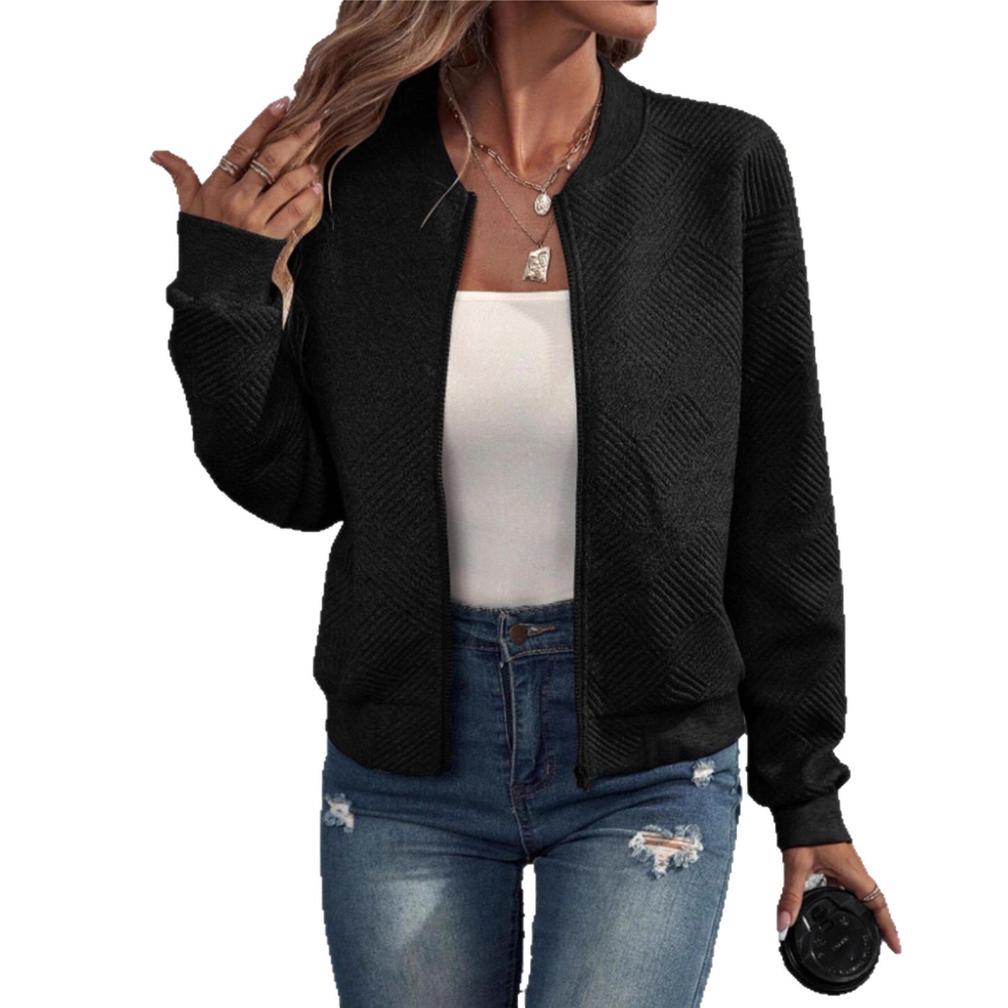 Damen lässige Steppjacke mit strukturiertem Design Stalluxe