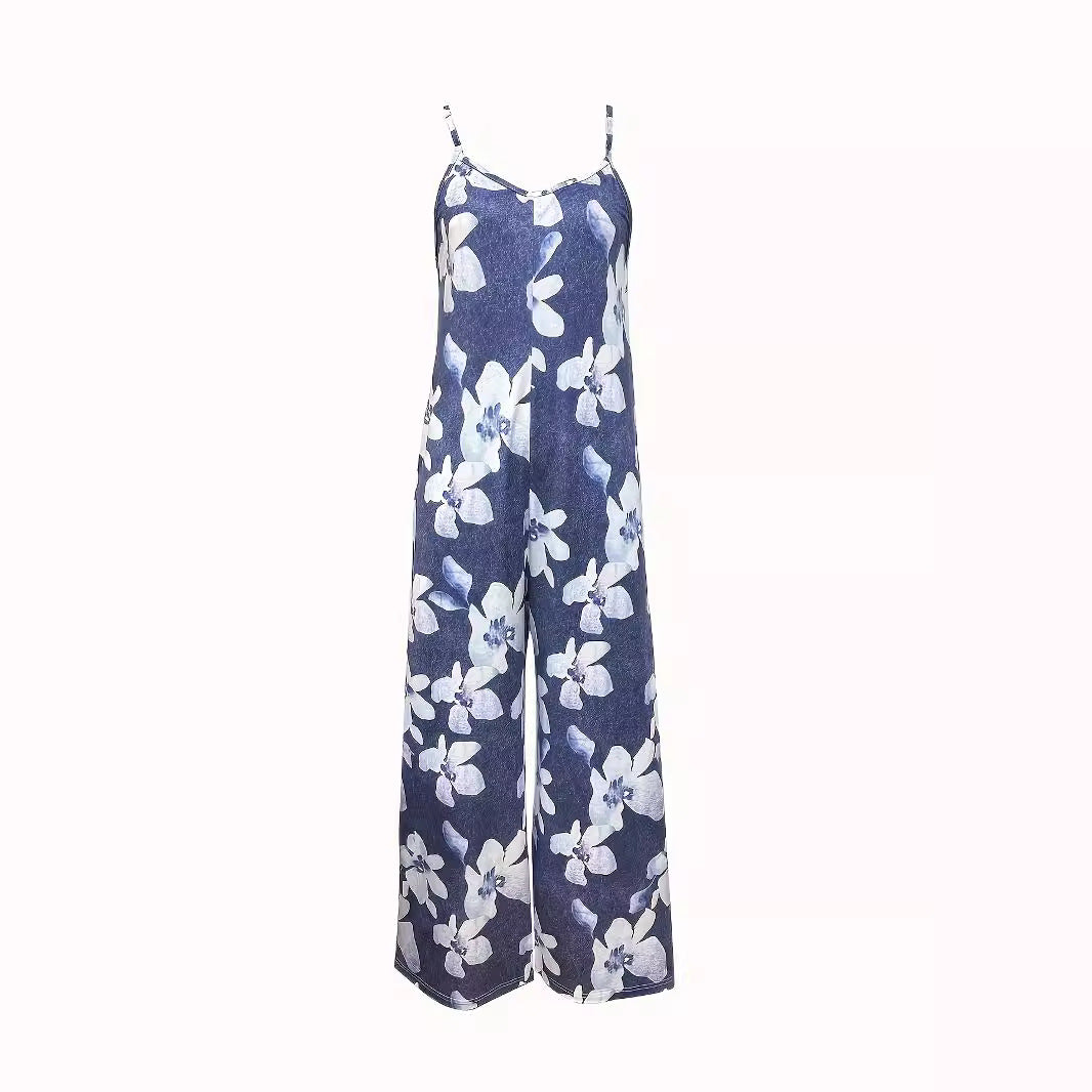 Damen Luftiger Sommeroverall mit breiten Beinen und praktischen Taschen Stalluxe