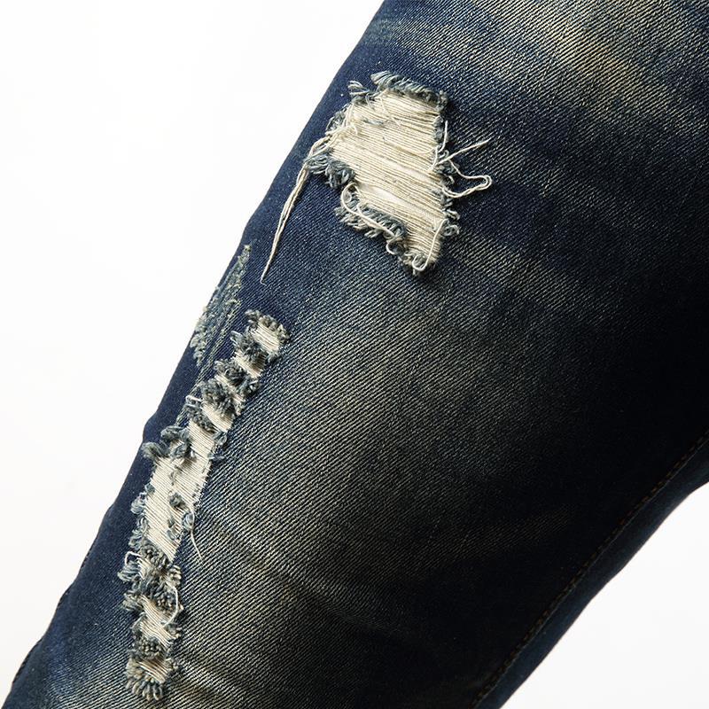 Herren Skinny Fit Jeans im Destroyed-Look Stalluxe