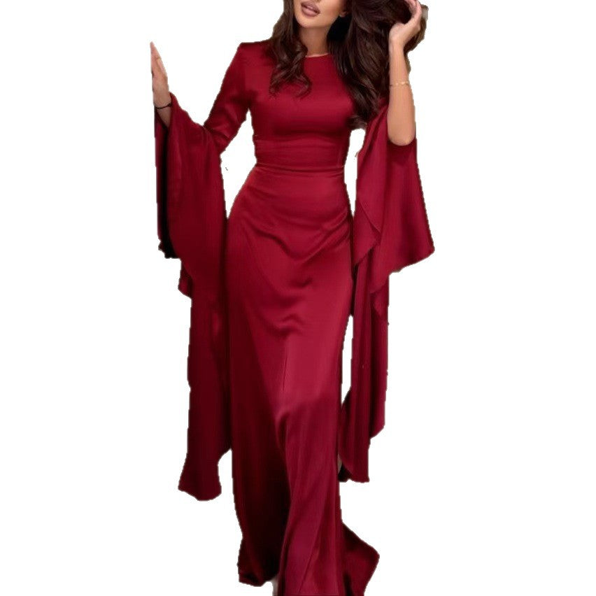Damen Elegantes Abendkleid mit voluminösen Ärmeln und figurbetontem Schnitt Stalluxe