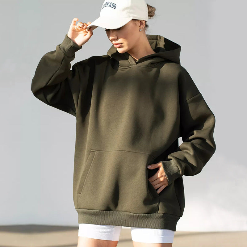 Damen Oversized Hoodie mit praktischem Kangaroo-Taschen-Design Stalluxe