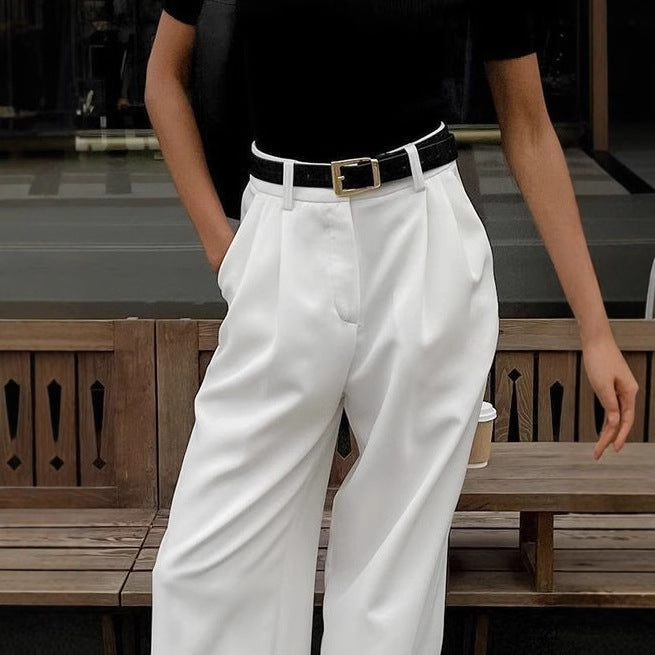 Damen Hochtaillierte Marlenhose Stalluxe