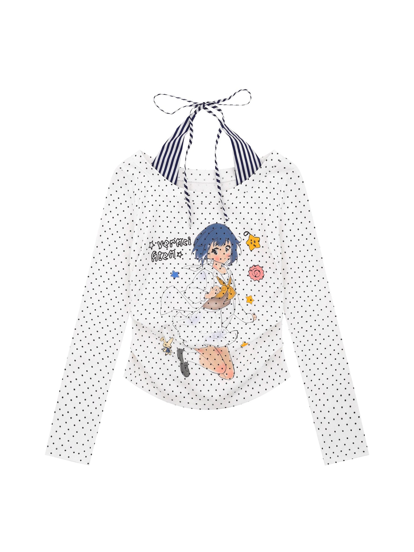 Damen Langarmshirt mit verspieltem Grafikdesign Stalluxe