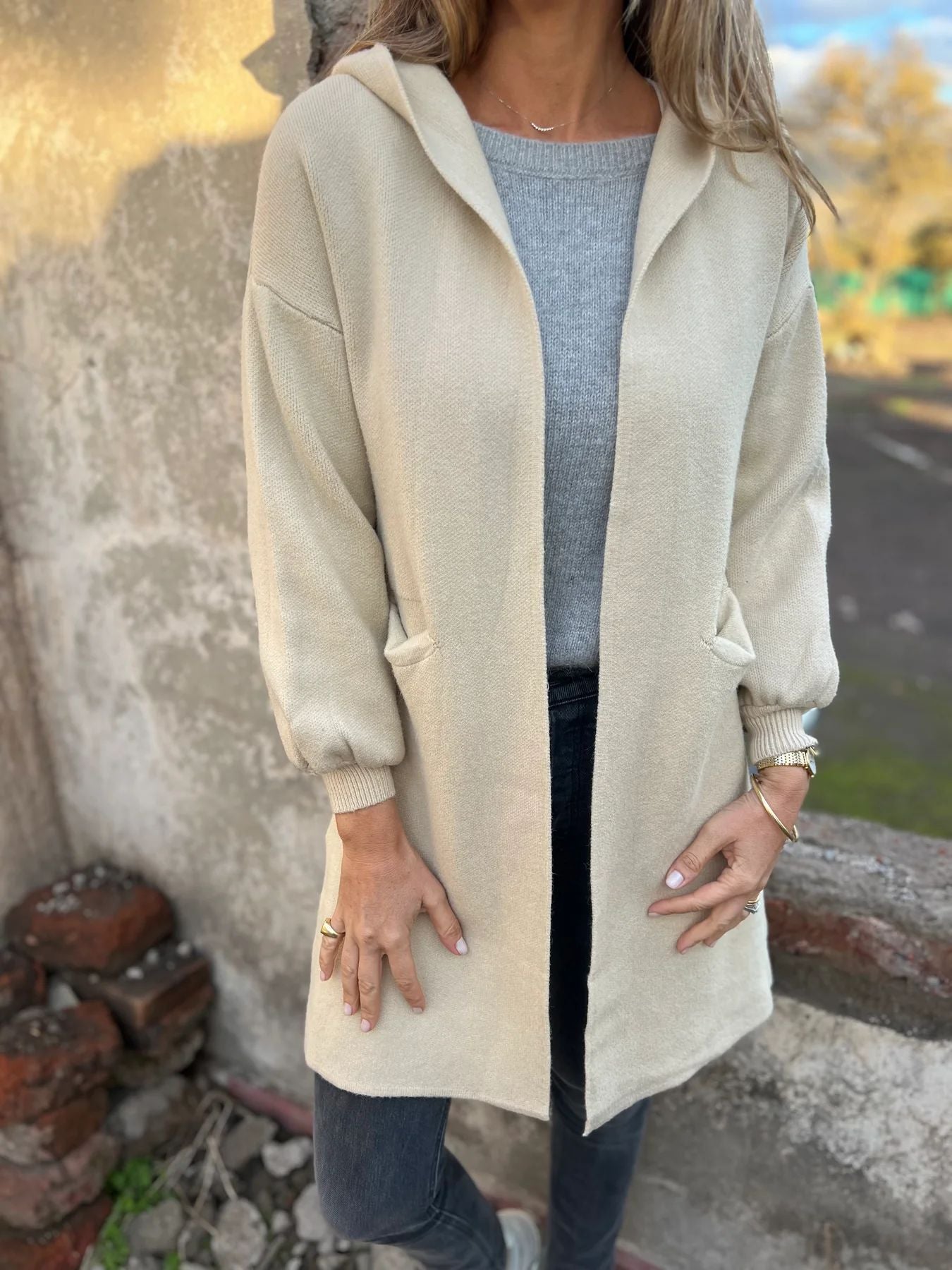 Damen Oversized Kapuzenjacke Stalluxe