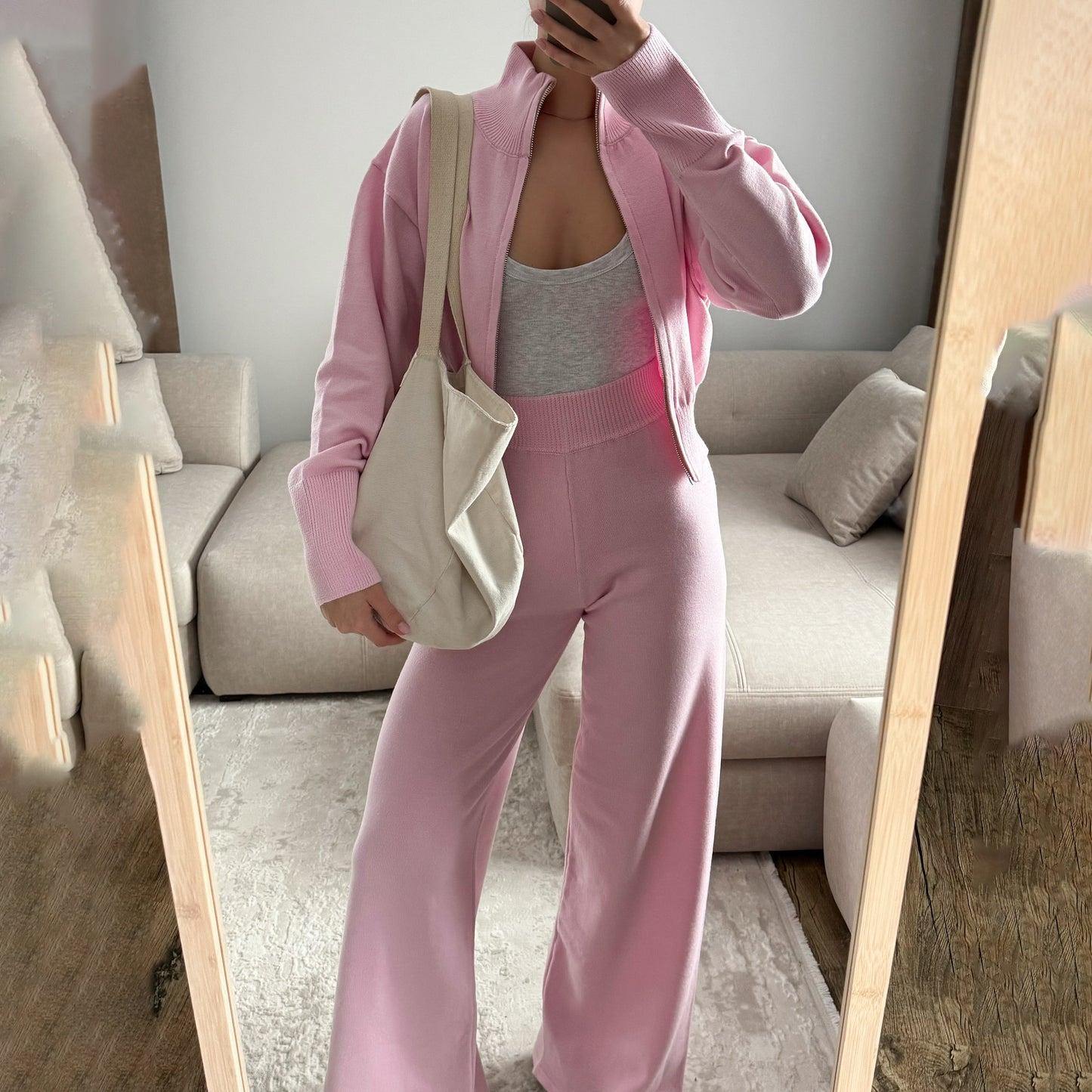 Damen Freizeit-Anzug mit weitem Schnitt und hochwertigem Stoff Stalluxe