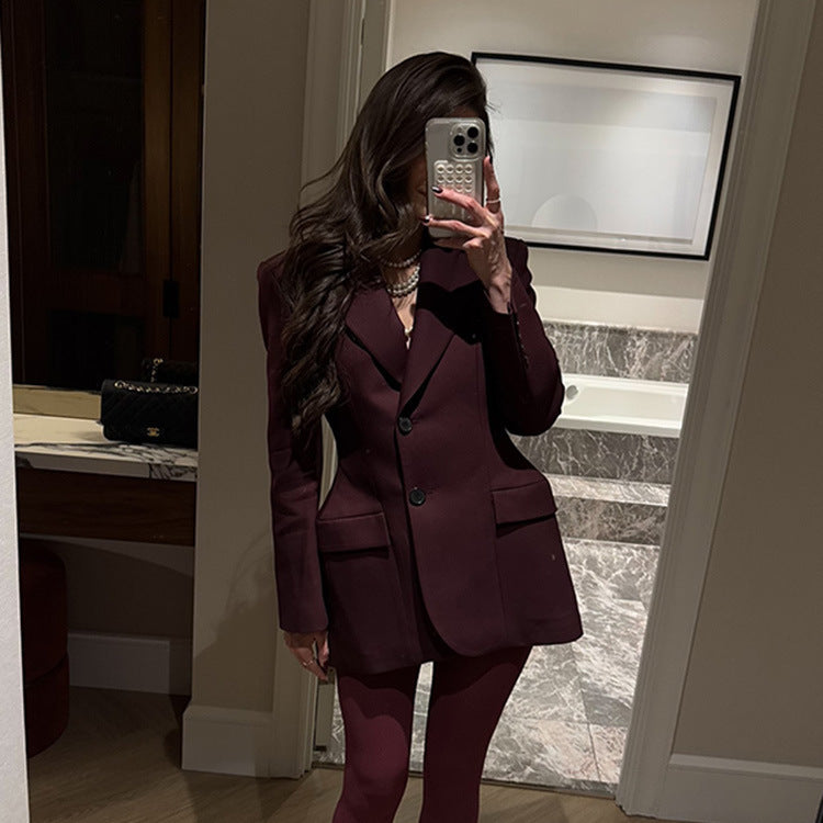 Damen Modischer Blazer mit tailliertem Schnitt Stalluxe