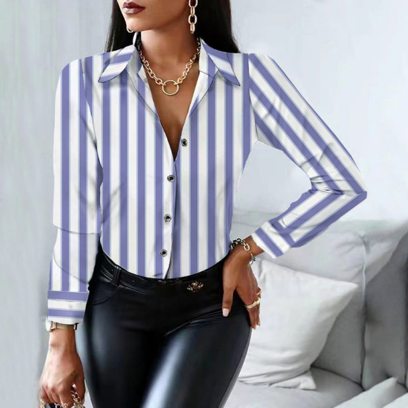 Damen gestreifte Bluse mit knotenförmigem Design und lässigem Schnitt Stalluxe