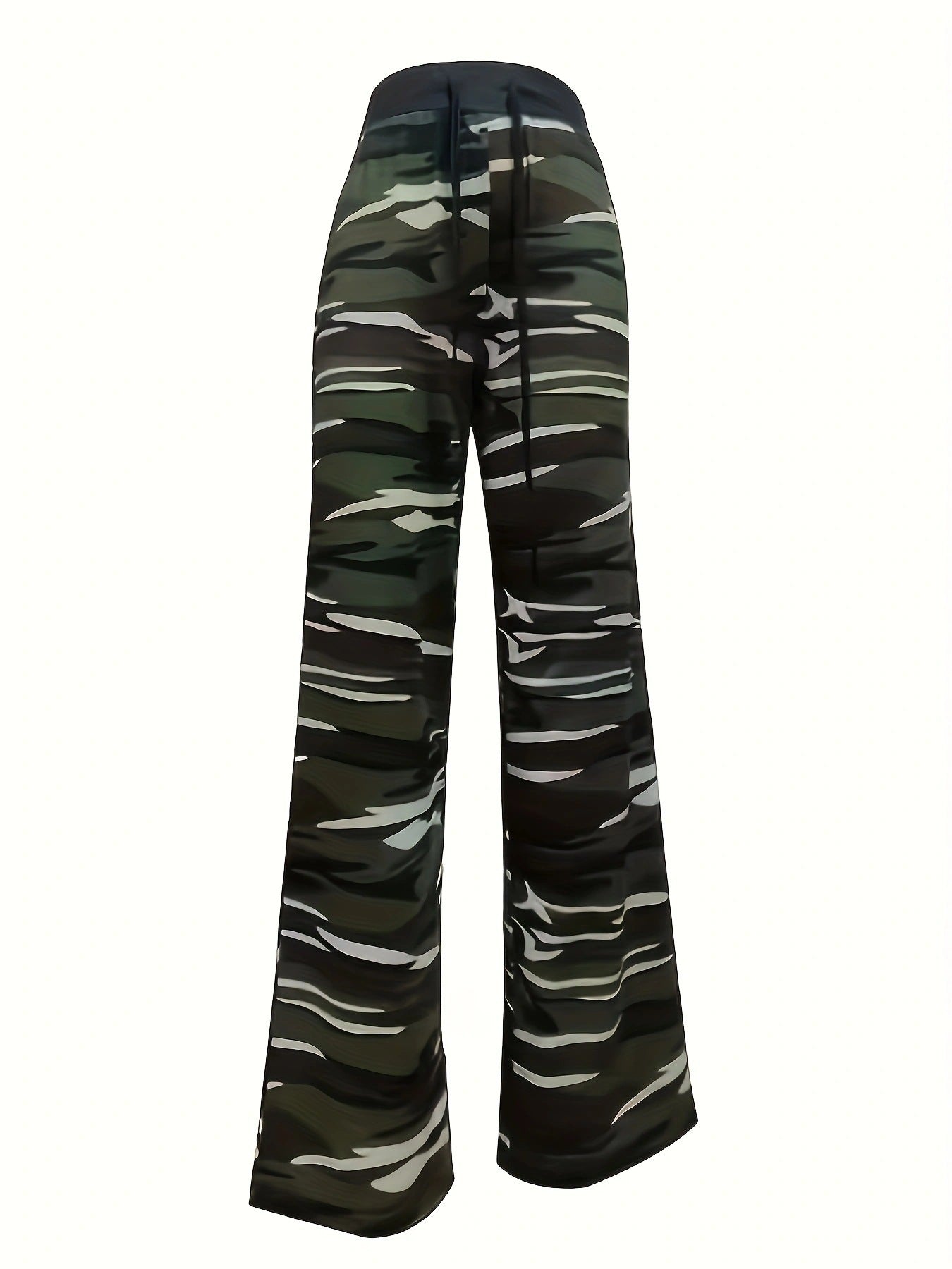 Damen Bequeme Cargohose mit elastischem Bund und stylishen Camouflagemuster Stalluxe