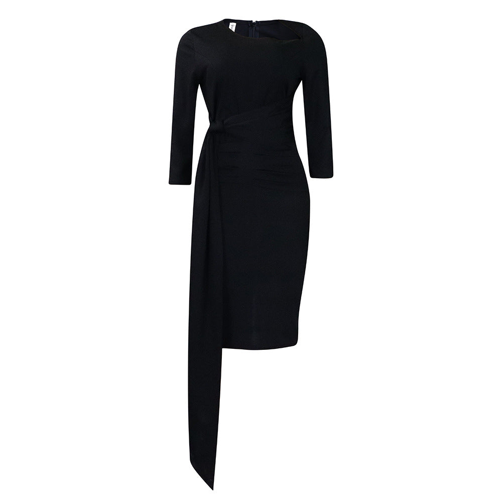 Damen figurbetontes Wickelkleid mit elegantem Gürteldetail Stalluxe