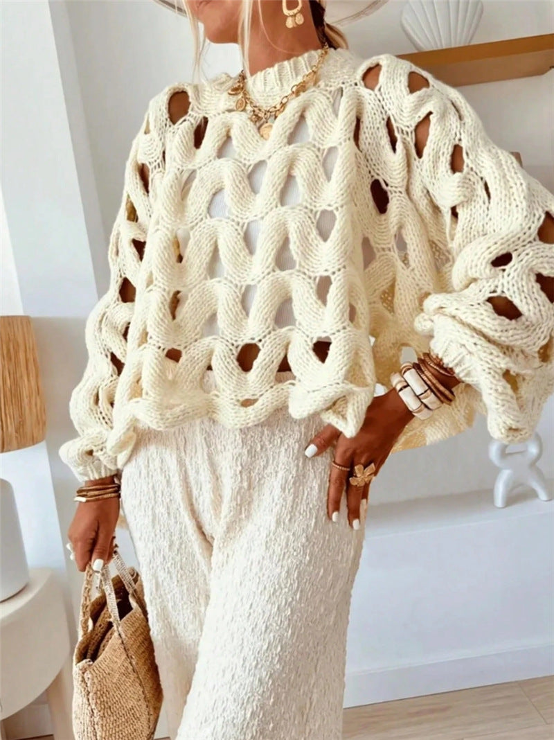 Damen luftiger Strickpullover Stalluxe