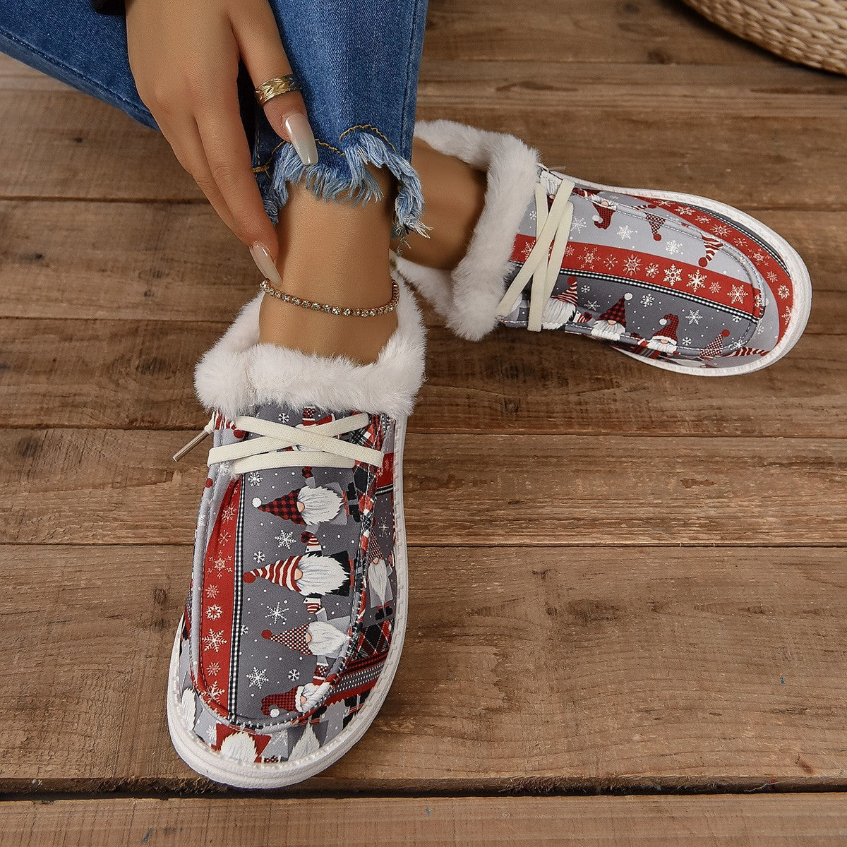 Damen Komfortable Winter Sneakers mit flauschiger Innenausstattung Stalluxe