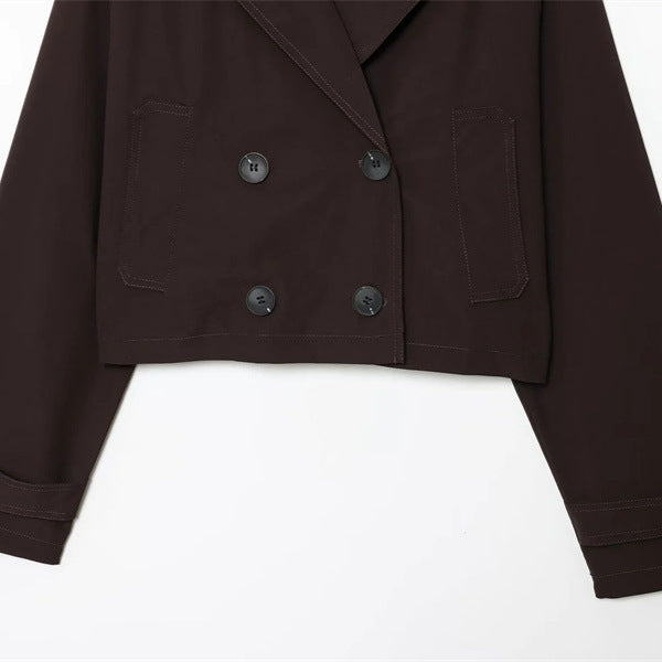Damen Modische Kurzjacke im doppelten Knopfdesign Stalluxe