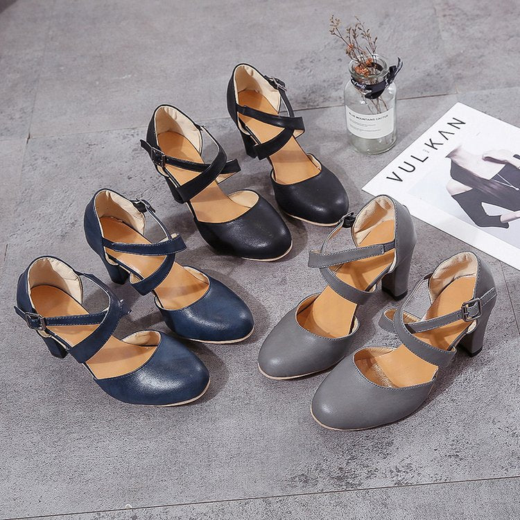 Damen Elegante Absatzschuhe mit verstellbarem Riemen Stalluxe