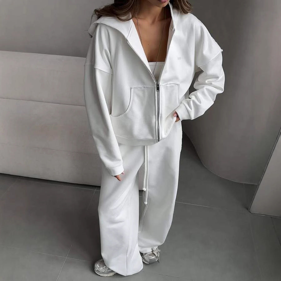 Damen lässiger Oversized Kapuzenpullover und weit geschnittene Jogginghose Set Stalluxe