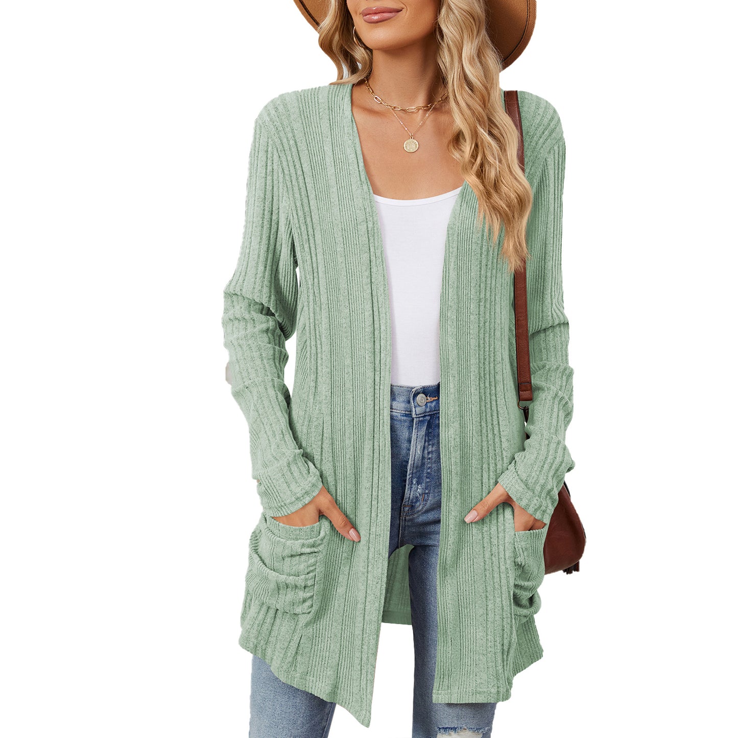 Damen lässiger Strickcardigan Stalluxe
