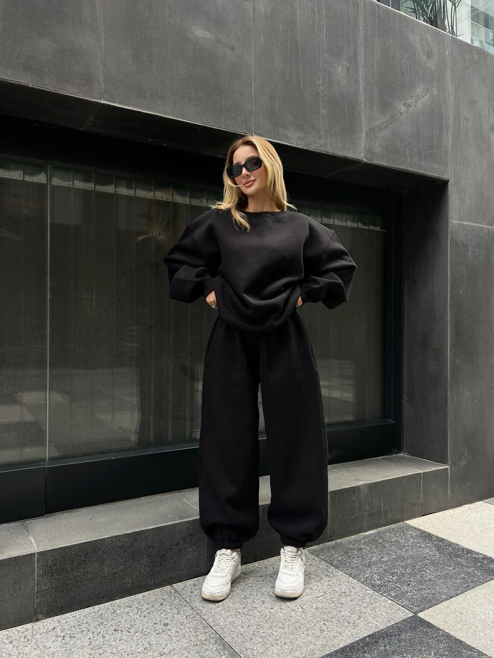 Damen lässiger Hoodie und Jogginghose Set Stalluxe