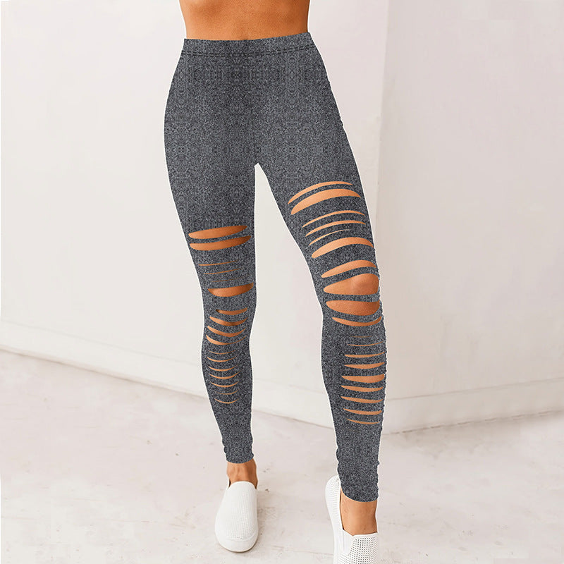 Damen Sportliche Leggings mit modischem Riss-Design Stalluxe