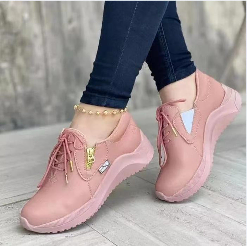 Damen Sportliche Slip-On Sneakers mit praktischer Reißverschlussöffnung und bequemem Fußbett Stalluxe
