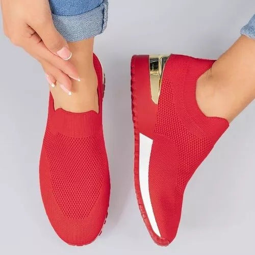 Damen Atmungsaktive Slip-On Freizeitschuhe mit modischem Design Stalluxe