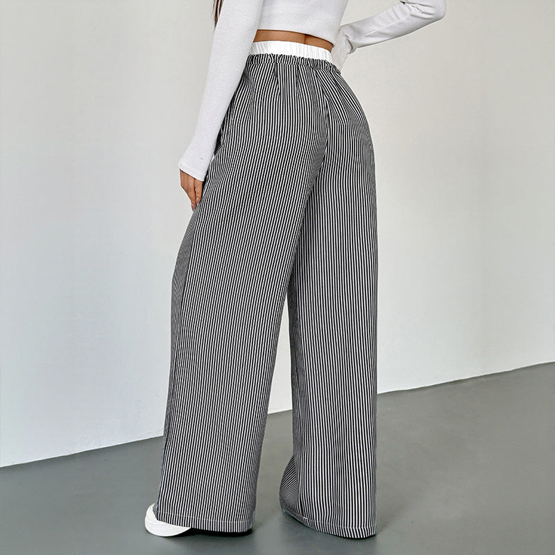 Damen Schneiderhose mit weitem Bein und elastischem Bund Stalluxe