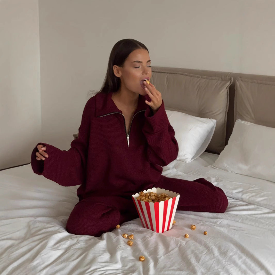 Damen lässiger Pullover und weite Hose Set Stalluxe
