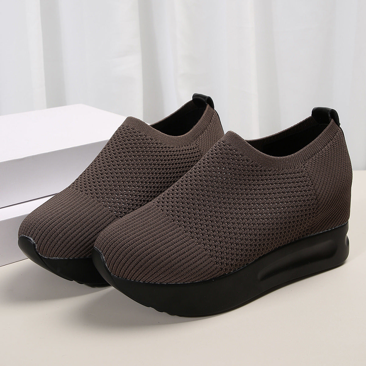 Damen atmungsaktive Wedge Sneakers Stalluxe