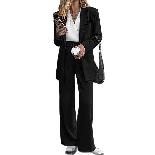 Damen elegantes Anzug-Set mit weitem Schnitt und stylischem Revers Stalluxe