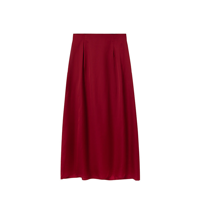 Damen Maxirock aus hochwertigem Satin mit elegantem Schnitt und fließendem Fall Stalluxe
