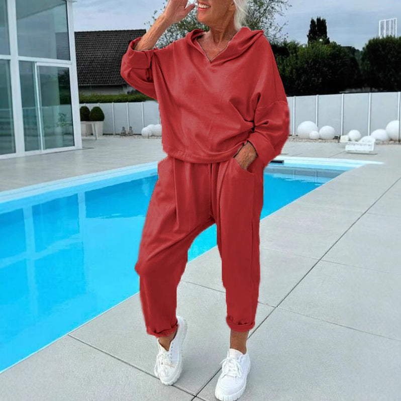 Damen modischer Hoodie und Jogginghose Set Stalluxe