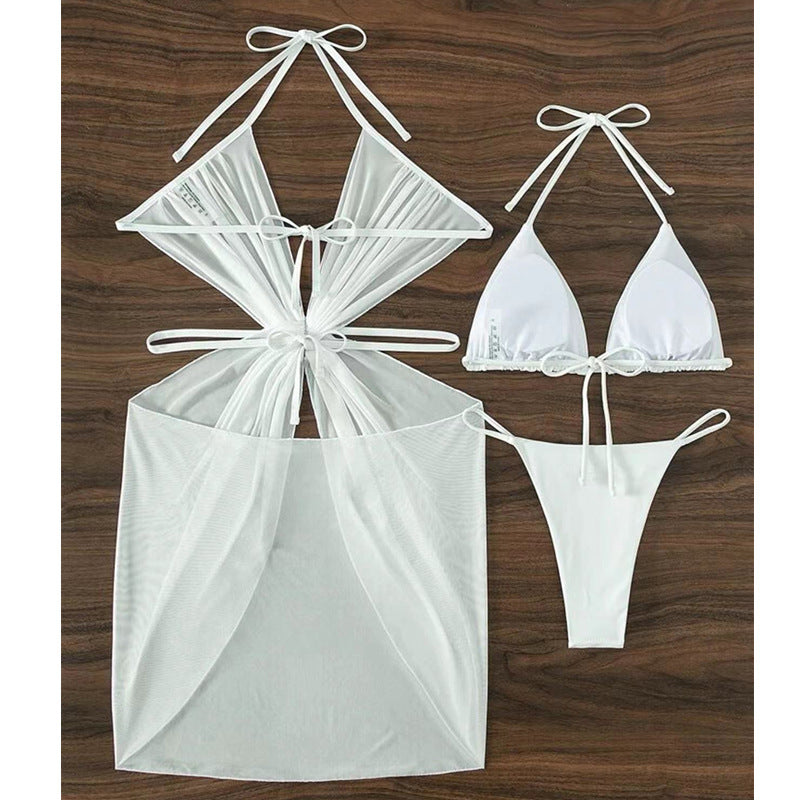 Damen Badeanzug mit elegantem Chiffon-Überwurf und Herzakzent Stalluxe
