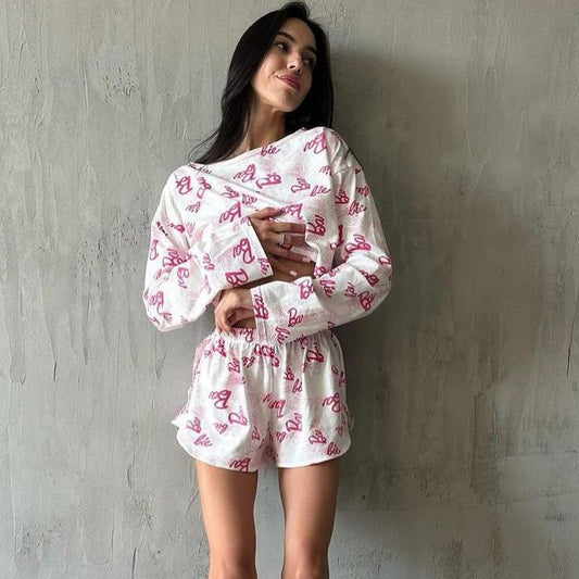 Damen Freizeitanzug mit grafischem Print und lässigem Schnitt Stalluxe
