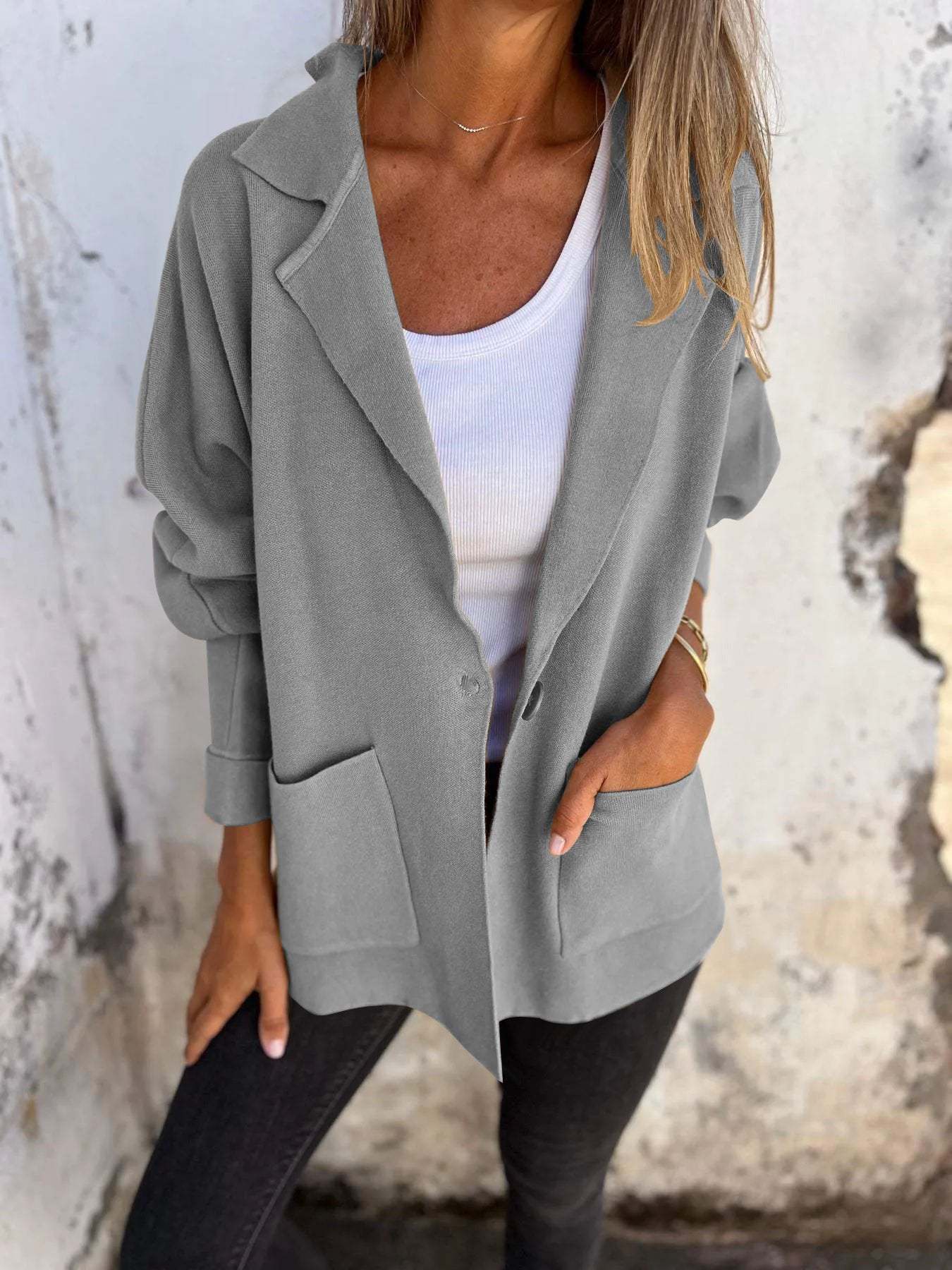 Women's Relaxed Fit Oversized Blazer Stalluxe