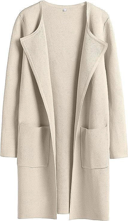 Damen Strickmantel mit lässigem Schnitt und praktischen Taschen Stalluxe