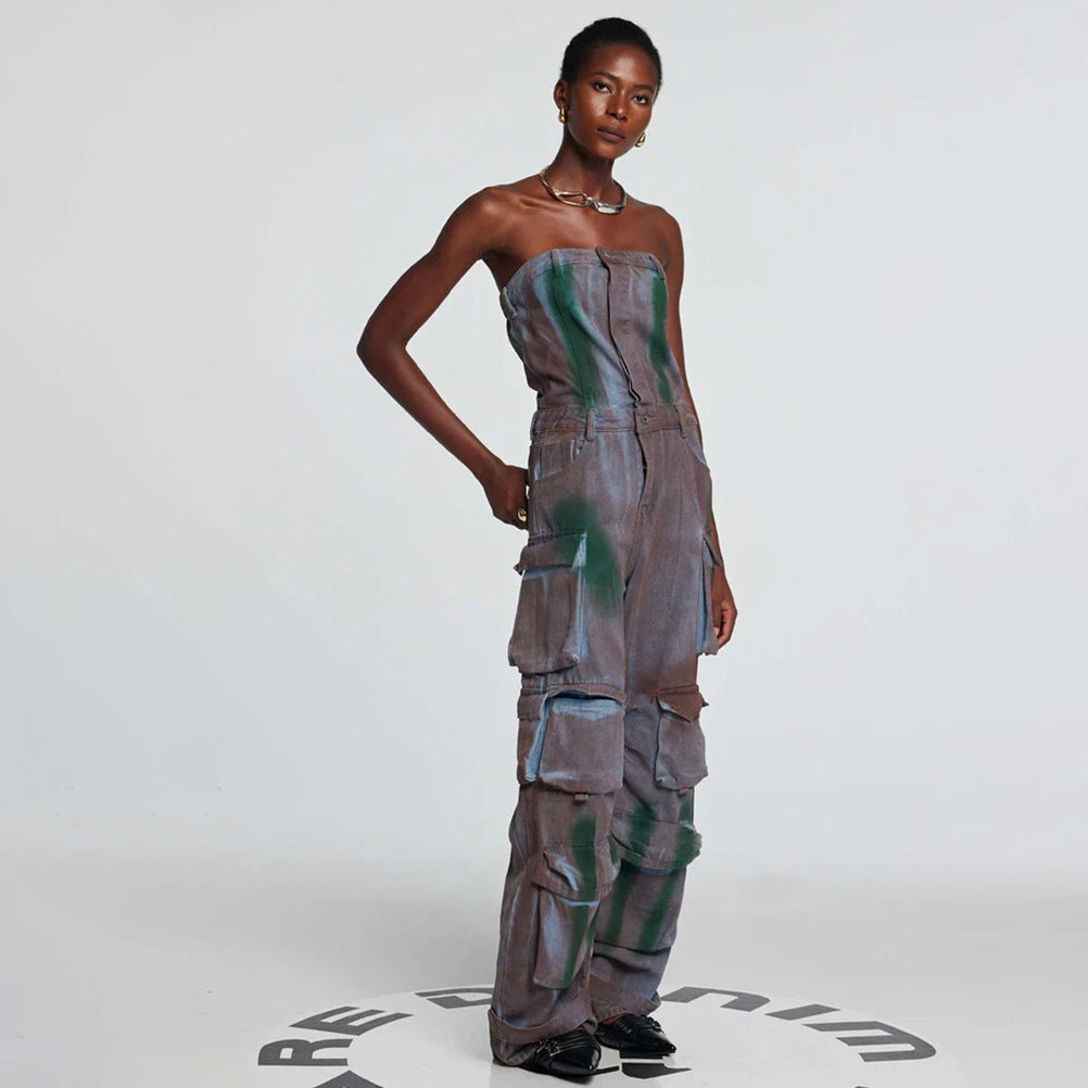 Damen Cargo-Overall mit vielseitigem Taschen-Design und elastischem Bund Stalluxe