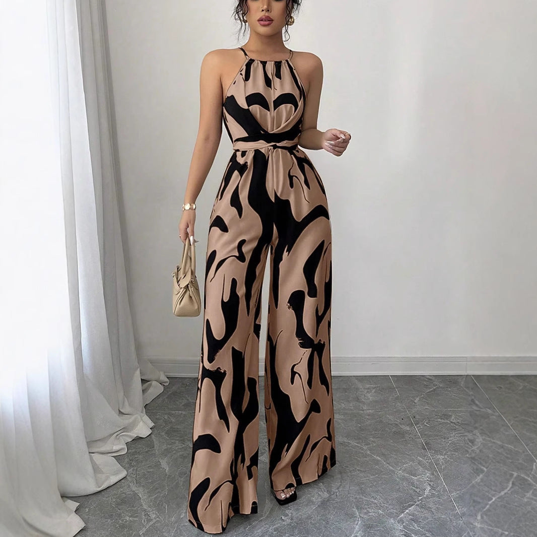Damen Jumpsuit mit hohem Kragen und eleganter Drapierung Stalluxe