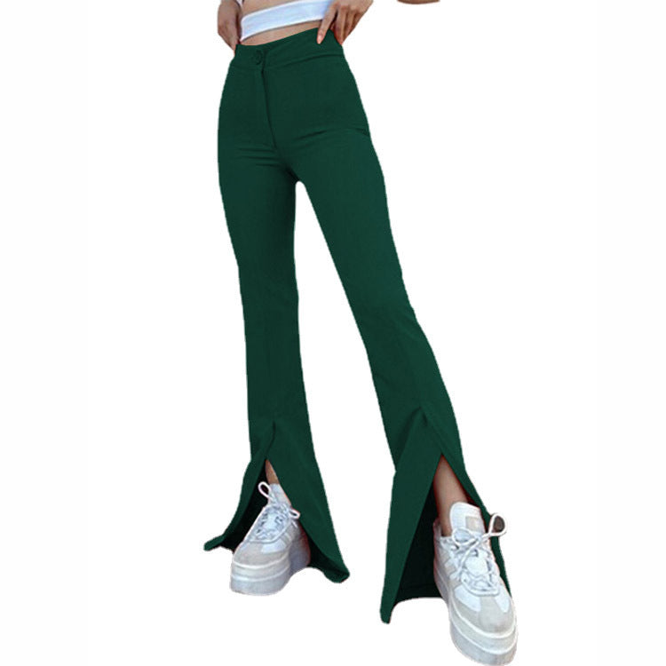 Damen Flared Leggings mit seitlichem Schlitz Stalluxe