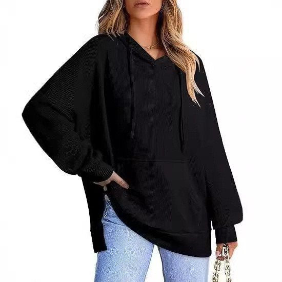 Damen Oversized Kapuzenpullover mit seitlichen Schlitzen und praktischen Taschen Stalluxe